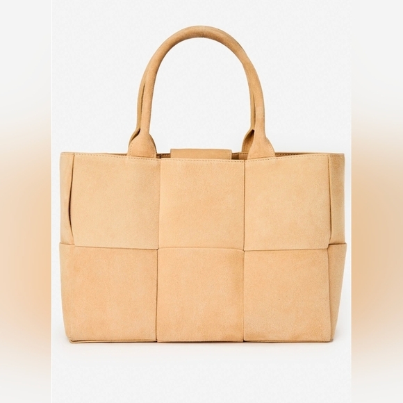 J. McLaughlin Handbags - McLaughlin, Tessare Suede Handbag, Sand